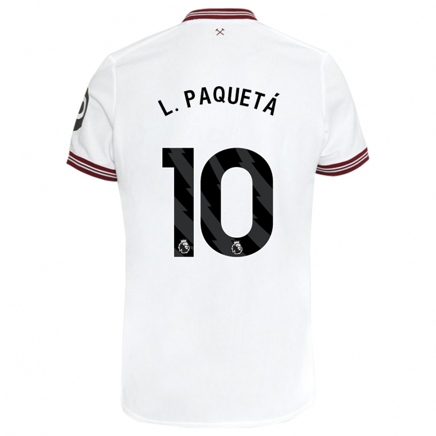 Niño Camiseta Lucas Paqueta #10 Blanco 2ª Equipación 2023/24 La Camisa Perú