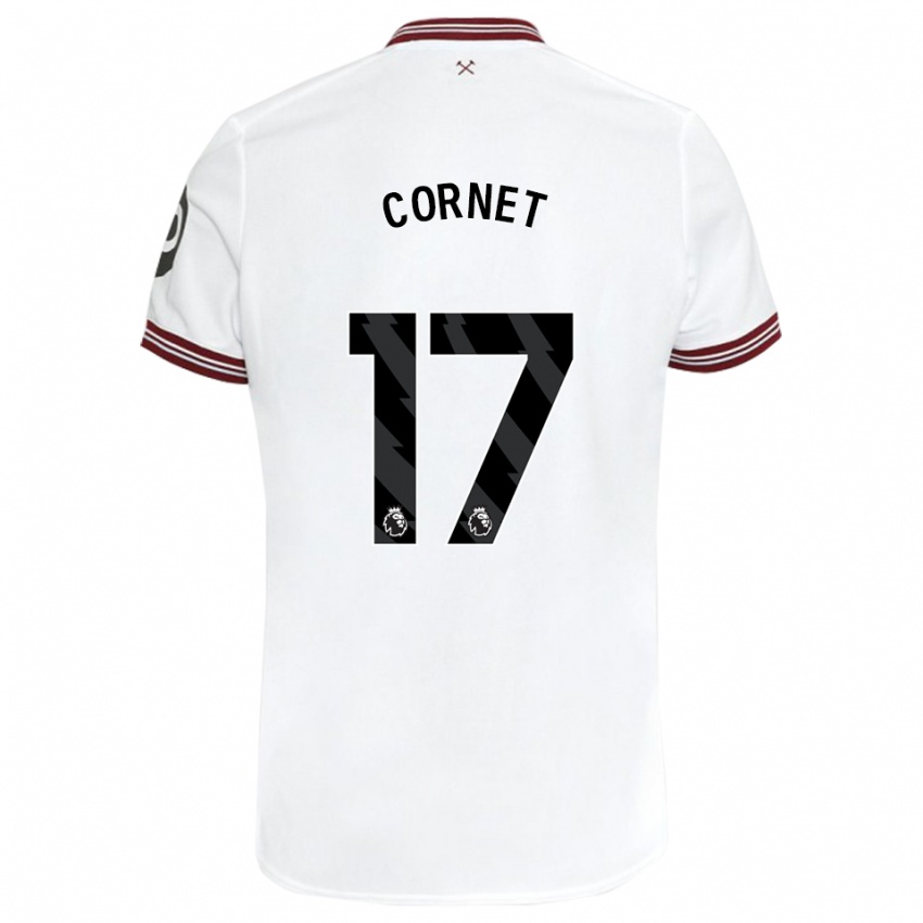 Niño Camiseta Maxwel Cornet #17 Blanco 2ª Equipación 2023/24 La Camisa Perú