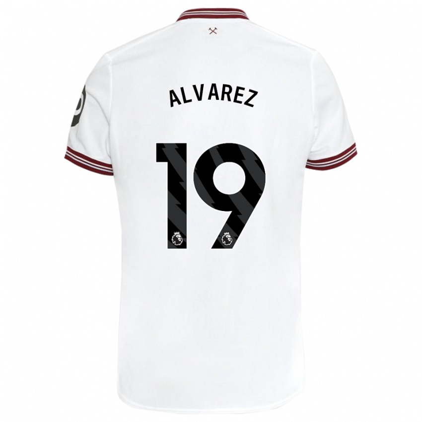 Niño Camiseta Edson Alvarez #19 Blanco 2ª Equipación 2023/24 La Camisa Perú