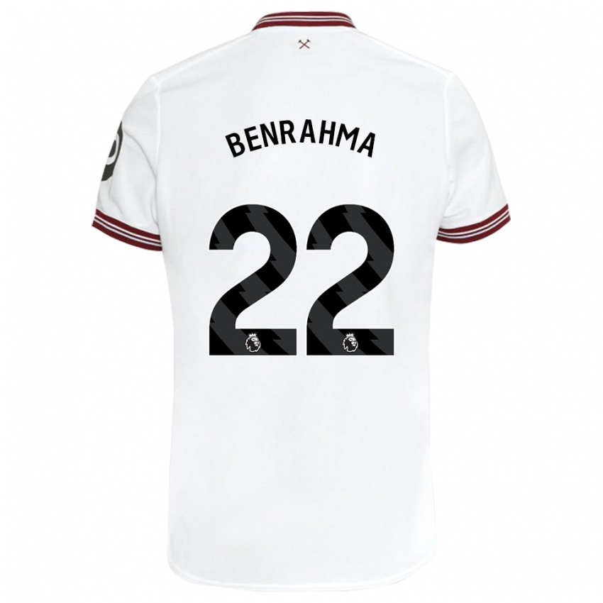 Niño Camiseta Said Benrahma #22 Blanco 2ª Equipación 2023/24 La Camisa Perú