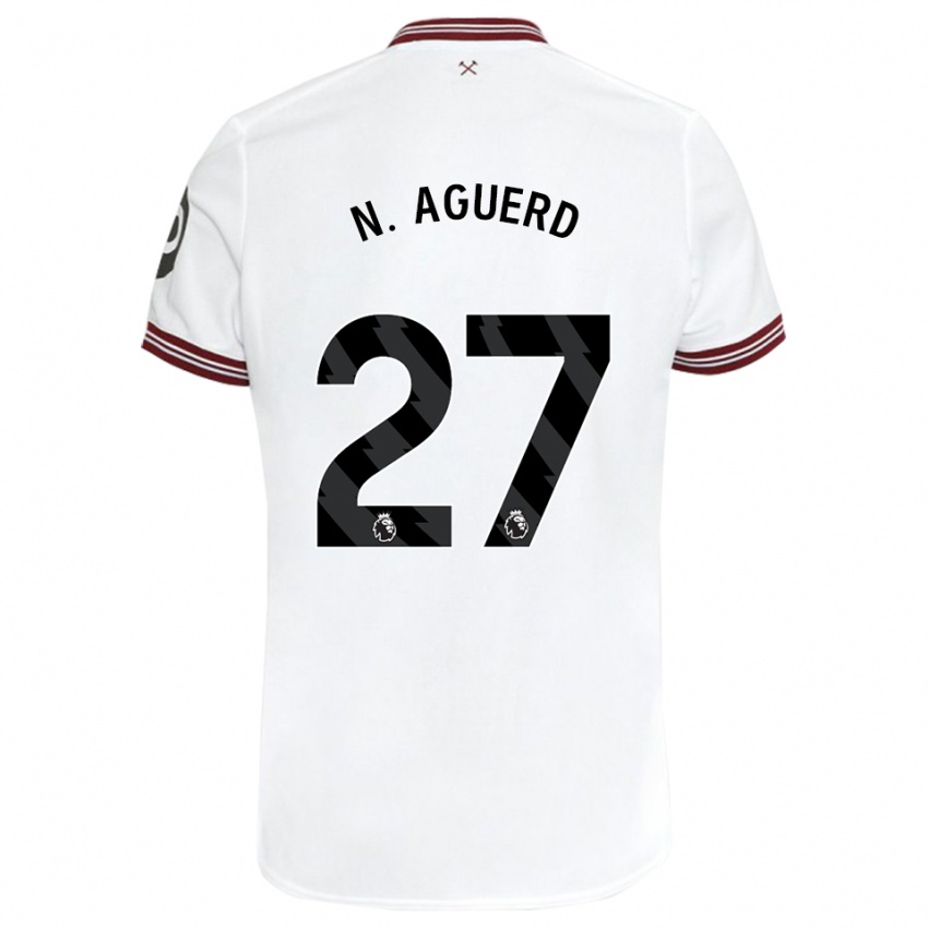 Niño Camiseta Nayef Aguerd #27 Blanco 2ª Equipación 2023/24 La Camisa Perú