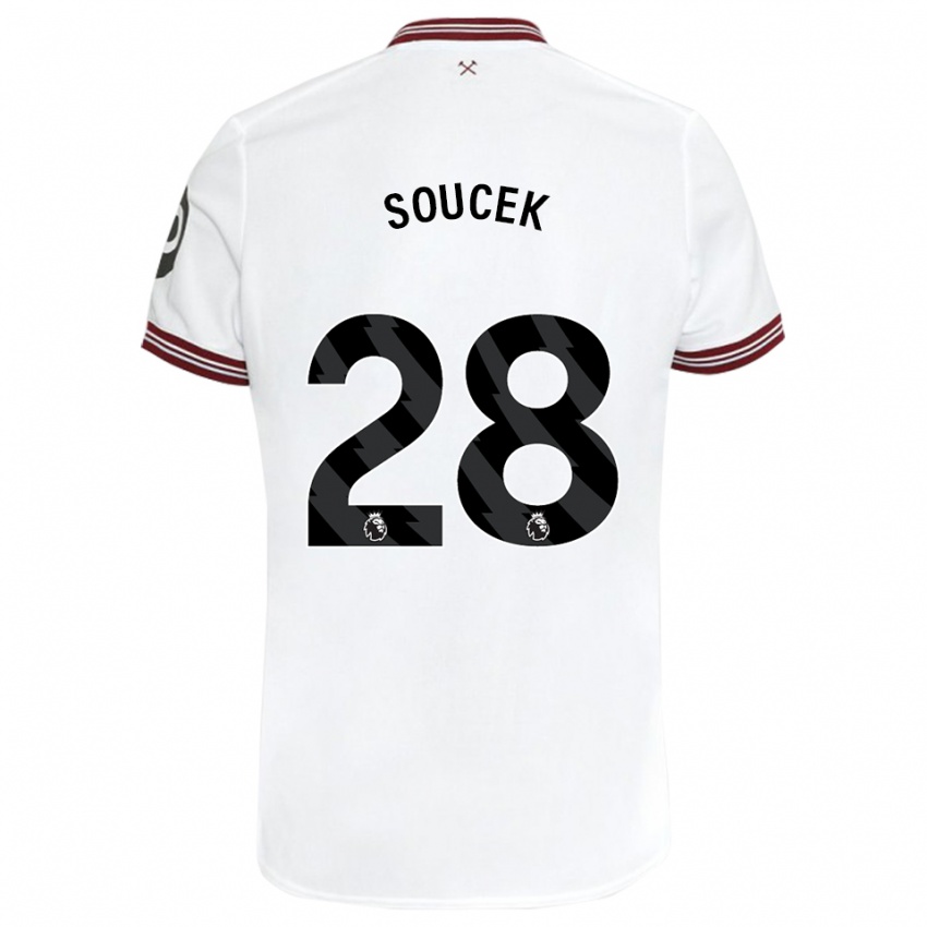 Niño Camiseta Tomas Soucek #28 Blanco 2ª Equipación 2023/24 La Camisa Perú