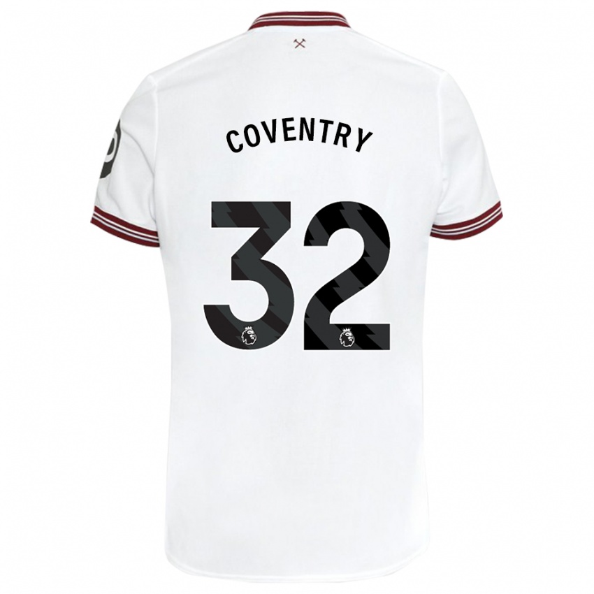 Niño Camiseta Conor Coventry #32 Blanco 2ª Equipación 2023/24 La Camisa Perú