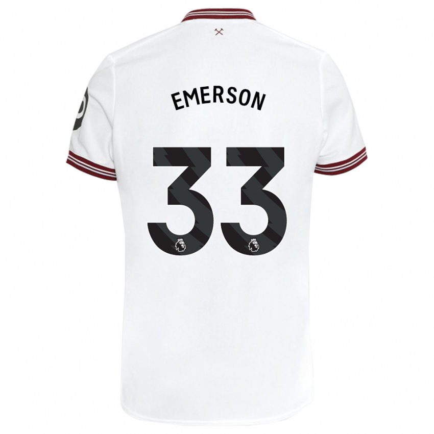 Niño Camiseta Emerson Palmieri #33 Blanco 2ª Equipación 2023/24 La Camisa Perú