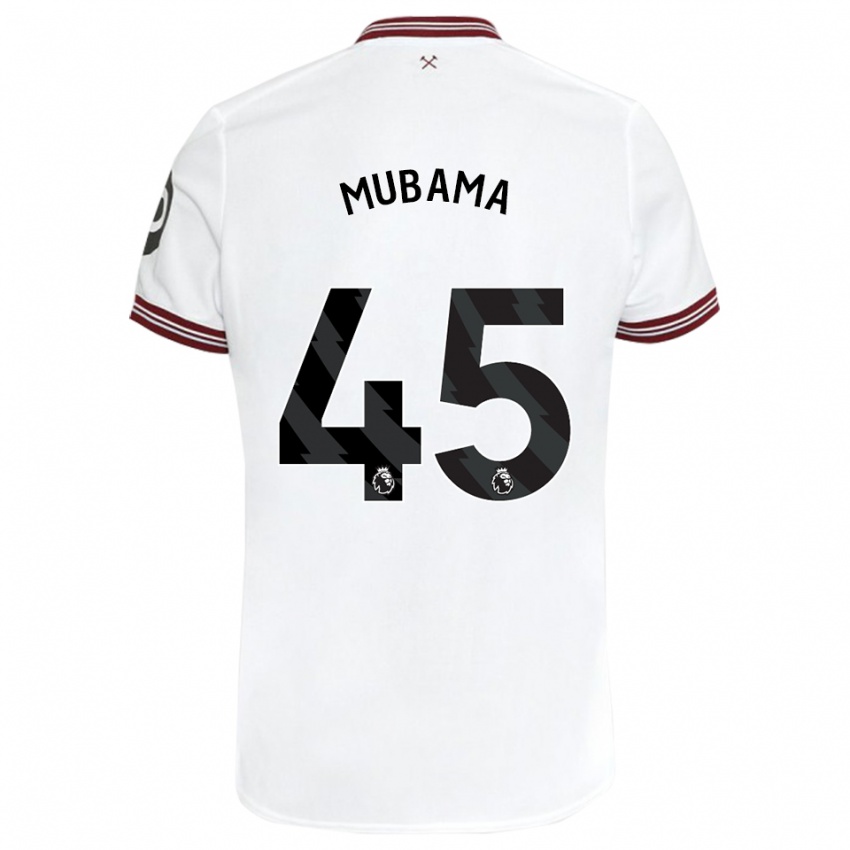 Niño Camiseta Divin Mubama #45 Blanco 2ª Equipación 2023/24 La Camisa Perú