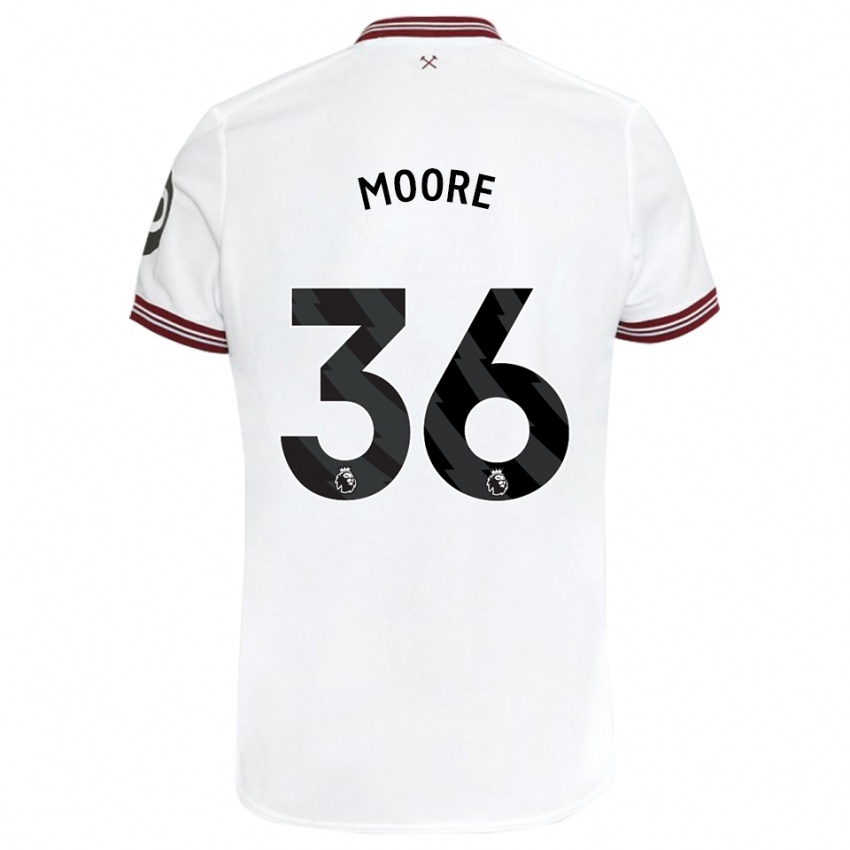 Niño Camiseta Sean Moore #36 Blanco 2ª Equipación 2023/24 La Camisa Perú