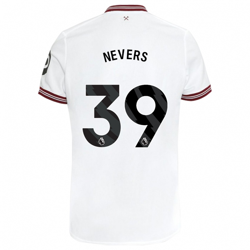 Niño Camiseta Thierry Nevers #39 Blanco 2ª Equipación 2023/24 La Camisa Perú