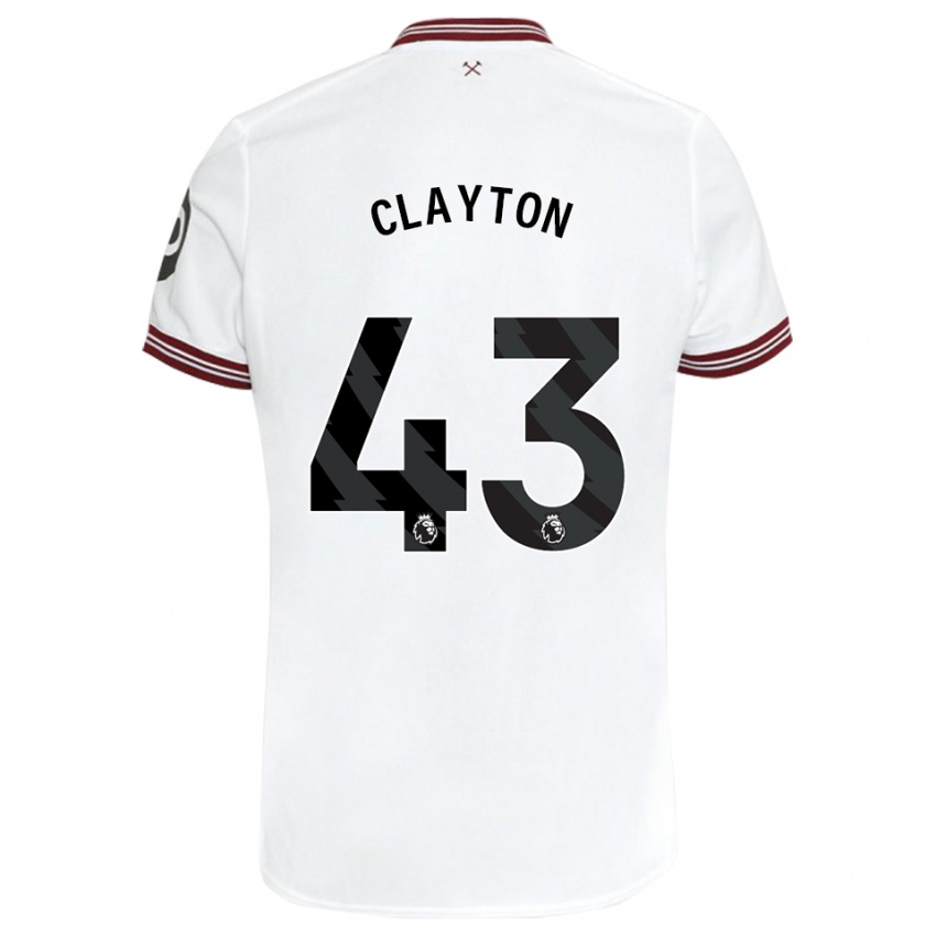 Niño Camiseta Regan Clayton #43 Blanco 2ª Equipación 2023/24 La Camisa Perú