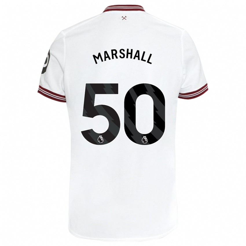 Niño Camiseta Callum Marshall #50 Blanco 2ª Equipación 2023/24 La Camisa Perú