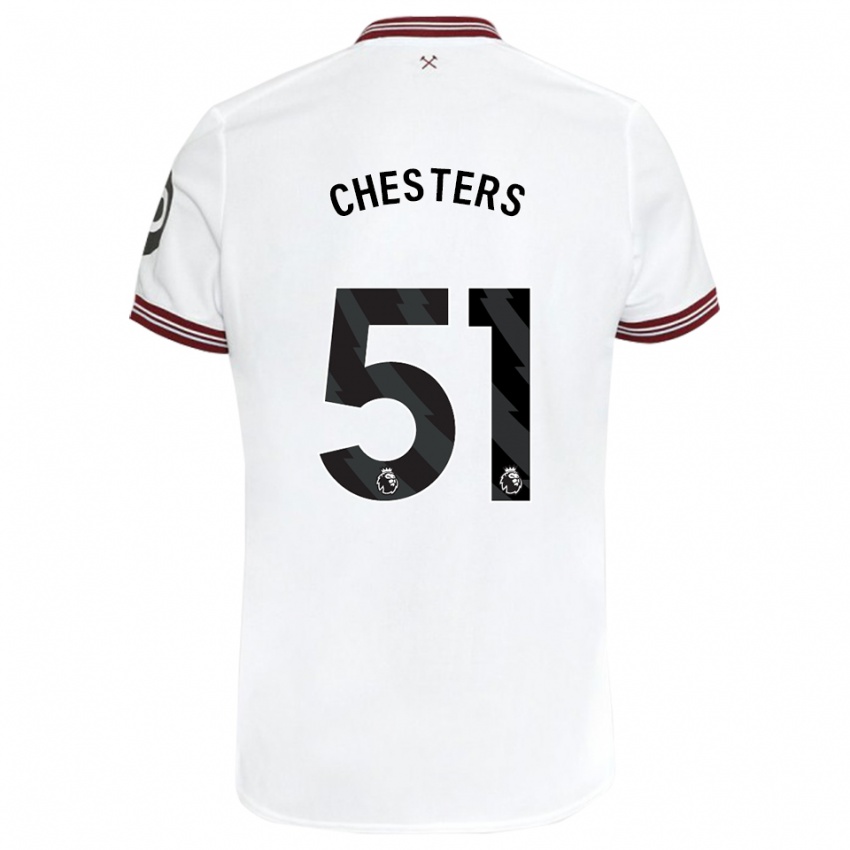 Niño Camiseta Dan Chesters #51 Blanco 2ª Equipación 2023/24 La Camisa Perú