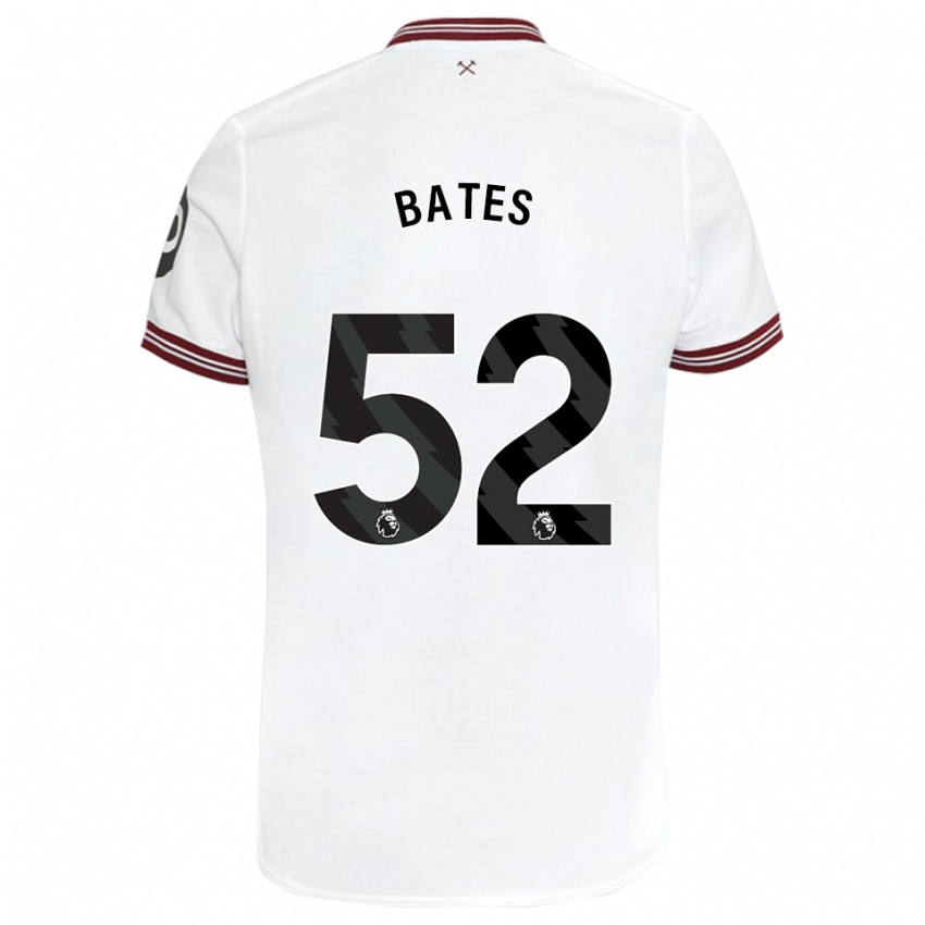 Niño Camiseta Billy Bates #52 Blanco 2ª Equipación 2023/24 La Camisa Perú