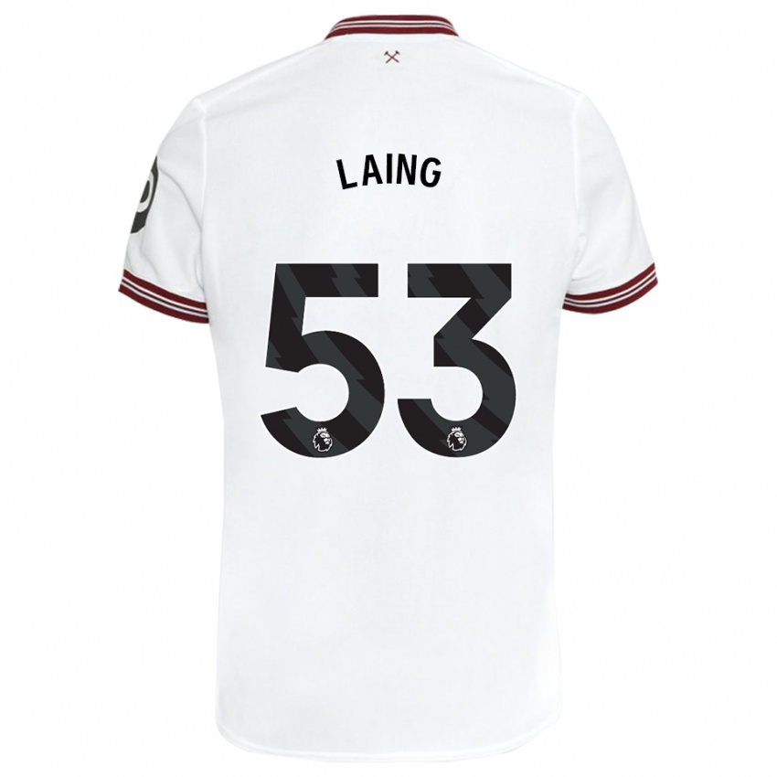 Niño Camiseta Levi Laing #53 Blanco 2ª Equipación 2023/24 La Camisa Perú