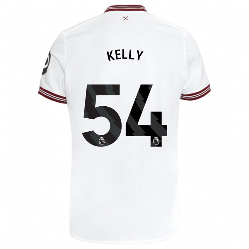 Niño Camiseta Patrick Kelly #54 Blanco 2ª Equipación 2023/24 La Camisa Perú