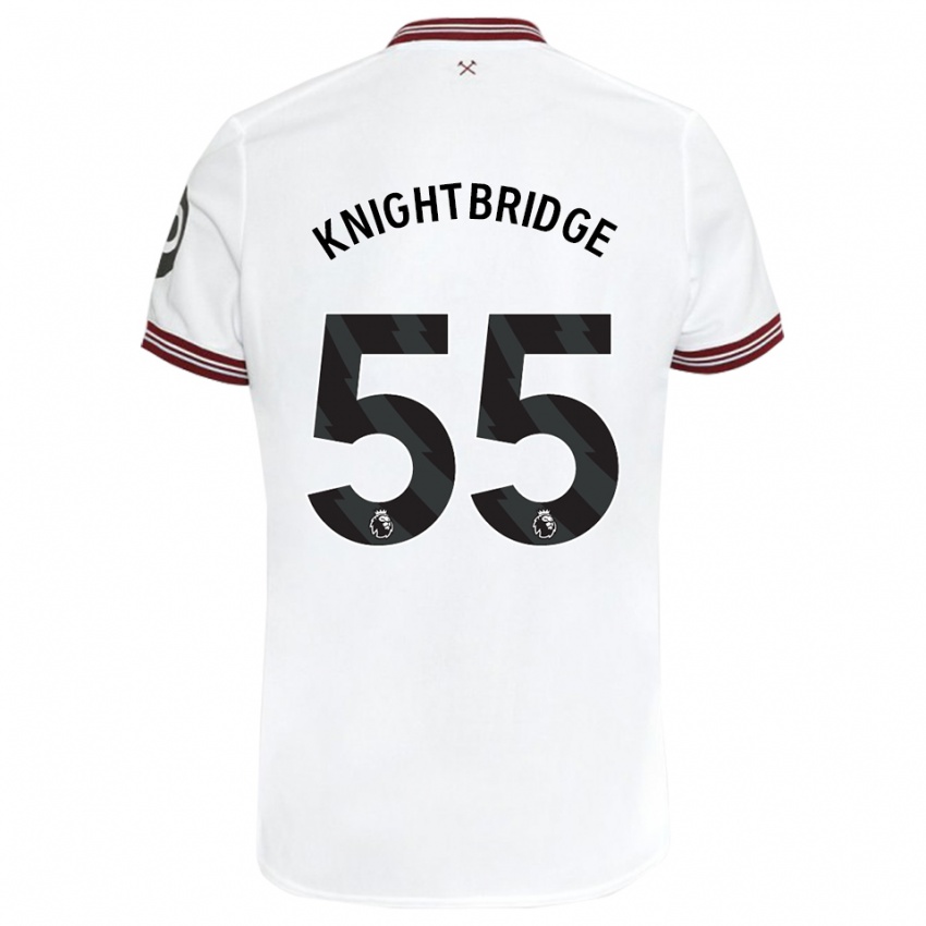 Niño Camiseta Jacob Knightbridge #55 Blanco 2ª Equipación 2023/24 La Camisa Perú