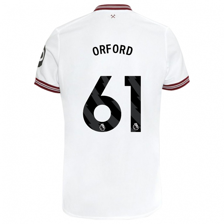 Niño Camiseta Lewis Orford #61 Blanco 2ª Equipación 2023/24 La Camisa Perú