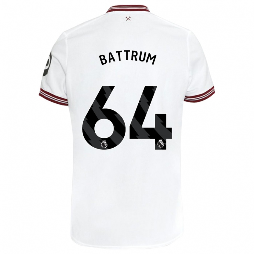 Niño Camiseta Ryan Battrum #64 Blanco 2ª Equipación 2023/24 La Camisa Perú