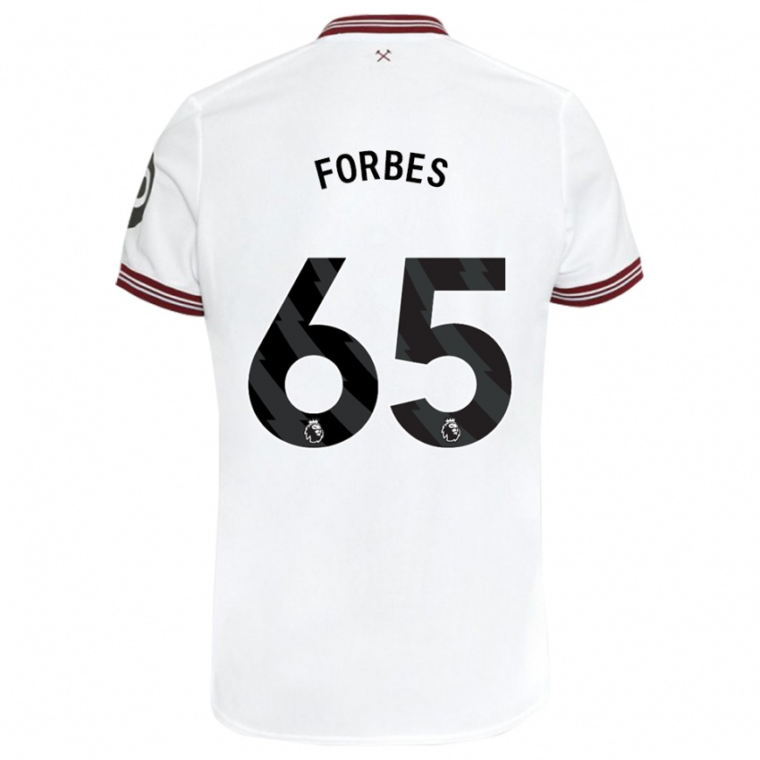 Niño Camiseta Michael Forbes #65 Blanco 2ª Equipación 2023/24 La Camisa Perú