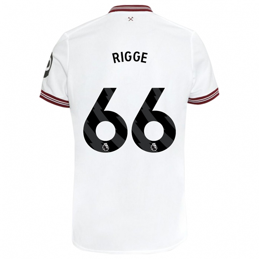 Niño Camiseta Daniel Rigge #66 Blanco 2ª Equipación 2023/24 La Camisa Perú