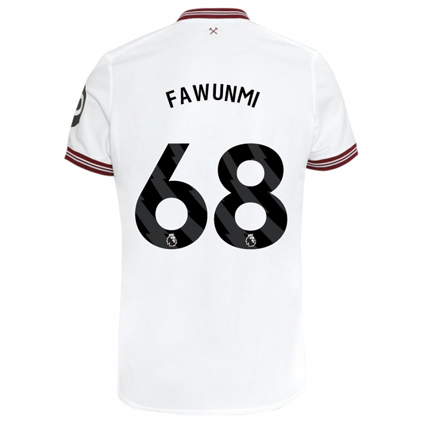 Niño Camiseta Favour Fawunmi #68 Blanco 2ª Equipación 2023/24 La Camisa Perú