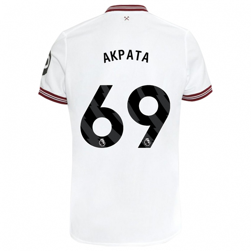 Niño Camiseta Tyron Akpata #69 Blanco 2ª Equipación 2023/24 La Camisa Perú