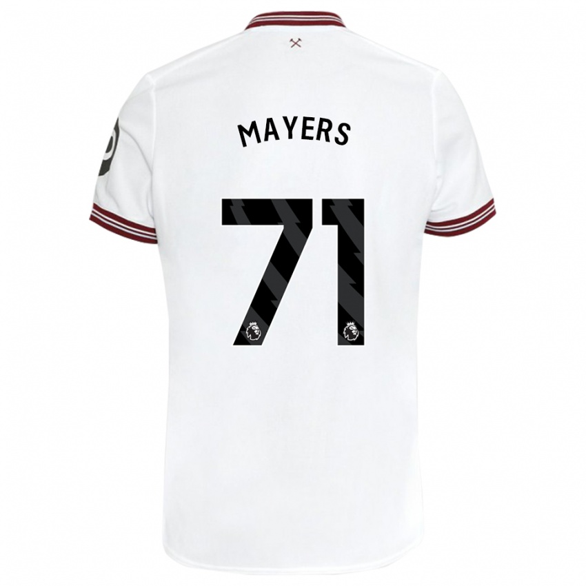 Niño Camiseta Ezra Mayers #71 Blanco 2ª Equipación 2023/24 La Camisa Perú