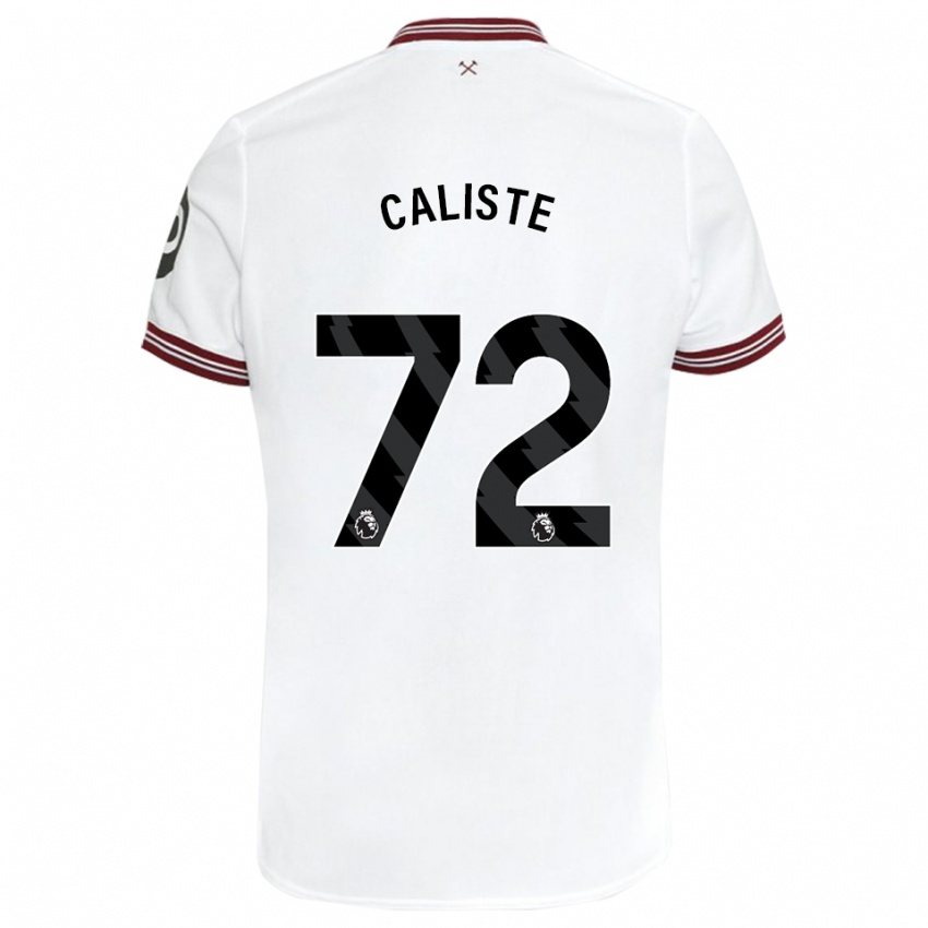 Niño Camiseta Gabriel Caliste #72 Blanco 2ª Equipación 2023/24 La Camisa Perú