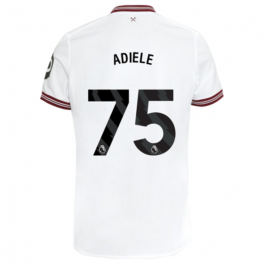 Niño Camiseta Emeka Adiele #75 Blanco 2ª Equipación 2023/24 La Camisa Perú