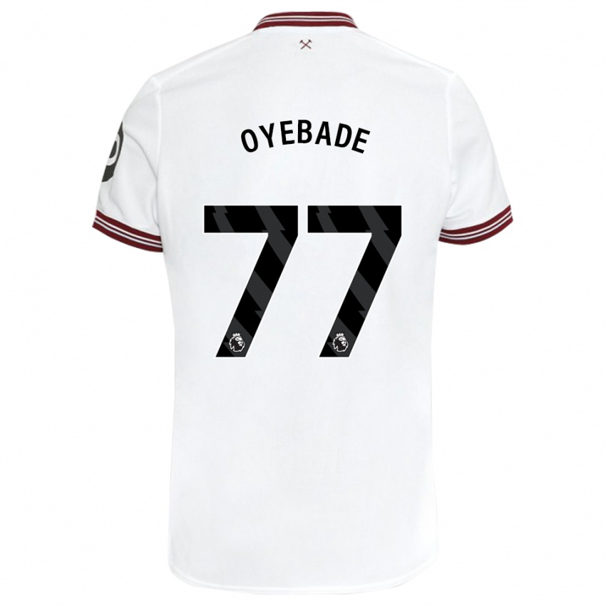 Niño Camiseta Rayan Oyebade #77 Blanco 2ª Equipación 2023/24 La Camisa Perú