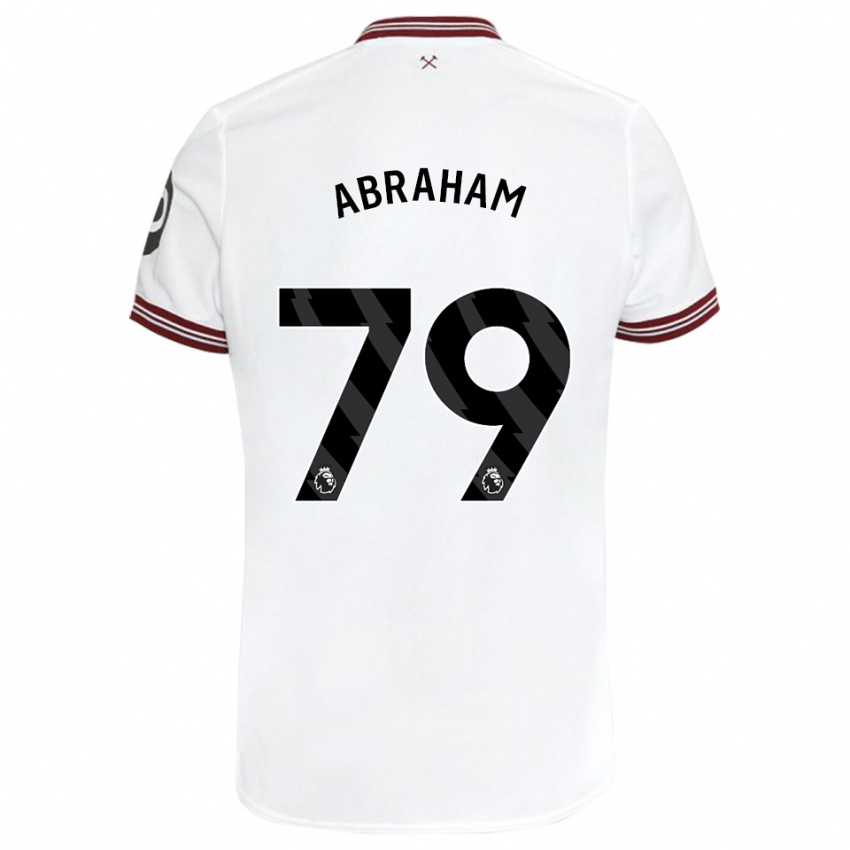 Niño Camiseta Dondre Abraham #79 Blanco 2ª Equipación 2023/24 La Camisa Perú