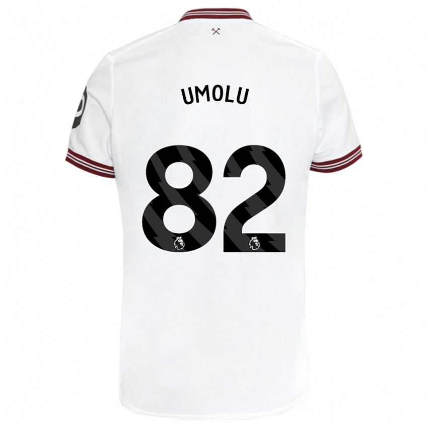 Niño Camiseta Jemiah Umolu #82 Blanco 2ª Equipación 2023/24 La Camisa Perú