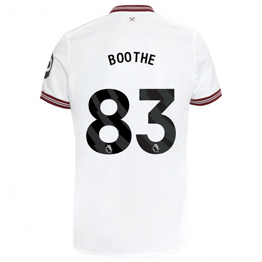 Niño Camiseta Sebastian Boothe #83 Blanco 2ª Equipación 2023/24 La Camisa Perú