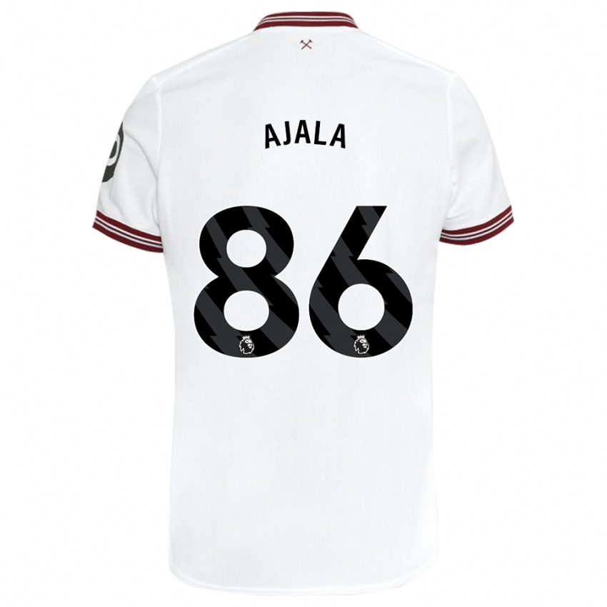 Niño Camiseta Joshua Ajala #86 Blanco 2ª Equipación 2023/24 La Camisa Perú