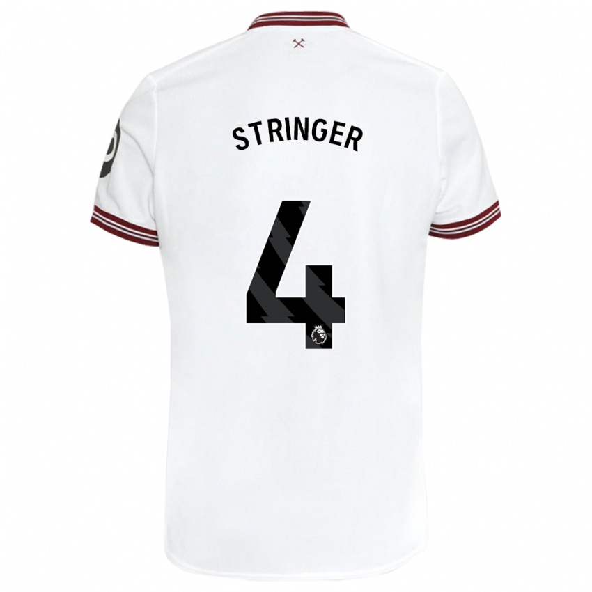 Niño Camiseta Abbey-Leigh Stringer #4 Blanco 2ª Equipación 2023/24 La Camisa Perú