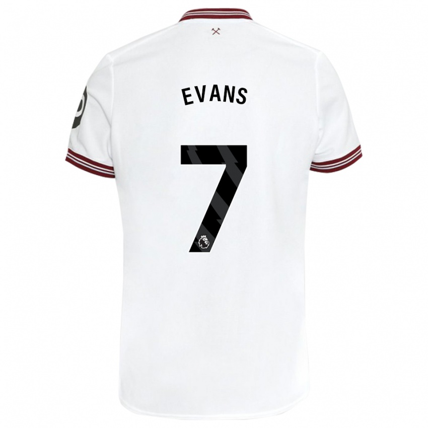 Niño Camiseta Lisa Evans #7 Blanco 2ª Equipación 2023/24 La Camisa Perú