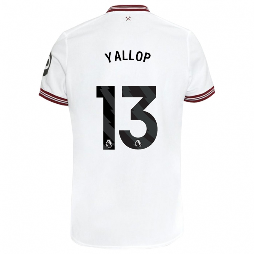 Niño Camiseta Tameka Yallop #13 Blanco 2ª Equipación 2023/24 La Camisa Perú