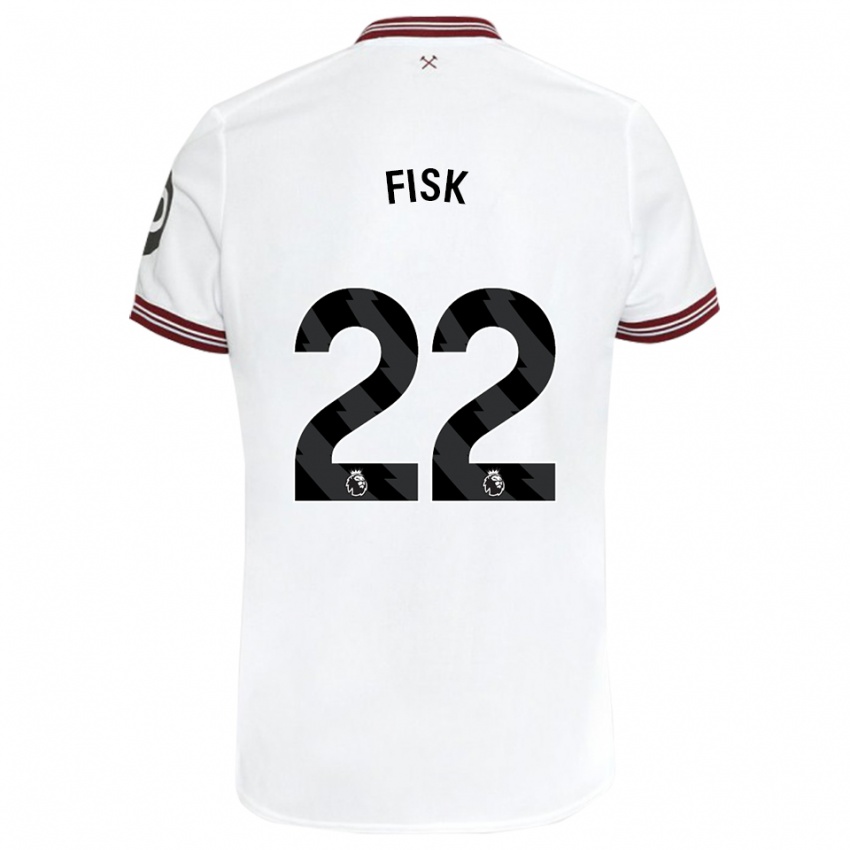 Niño Camiseta Grace Fisk #22 Blanco 2ª Equipación 2023/24 La Camisa Perú