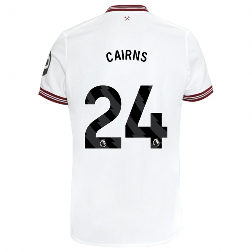 Niño Camiseta Brooke Cairns #24 Blanco 2ª Equipación 2023/24 La Camisa Perú