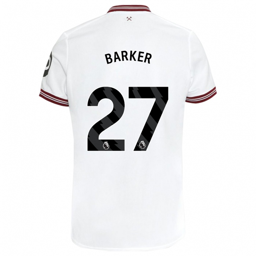 Niño Camiseta Maisy Barker #27 Blanco 2ª Equipación 2023/24 La Camisa Perú