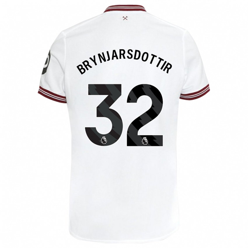 Niño Camiseta Dagný Brynjarsdottir #32 Blanco 2ª Equipación 2023/24 La Camisa Perú