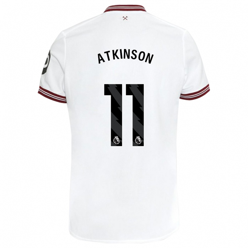 Niño Camiseta Izzy Atkinson #11 Blanco 2ª Equipación 2023/24 La Camisa Perú