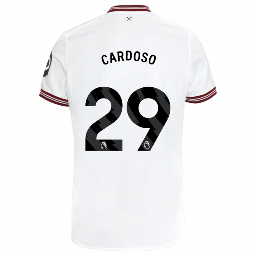 Niño Camiseta Goncalo Cardoso #29 Blanco 2ª Equipación 2023/24 La Camisa Perú