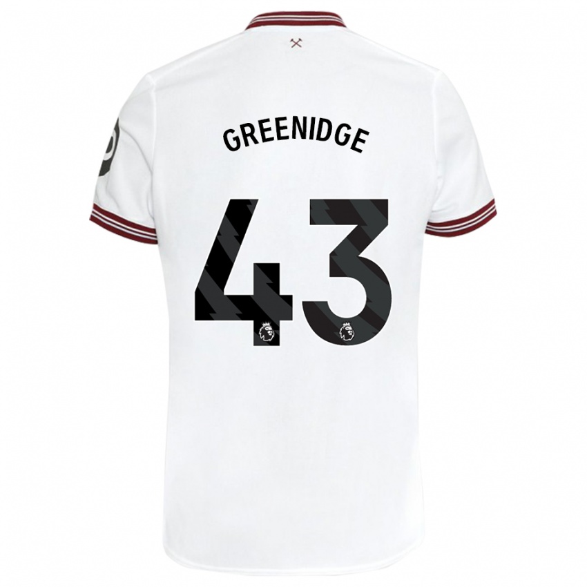 Niño Camiseta Will Greenidge #43 Blanco 2ª Equipación 2023/24 La Camisa Perú