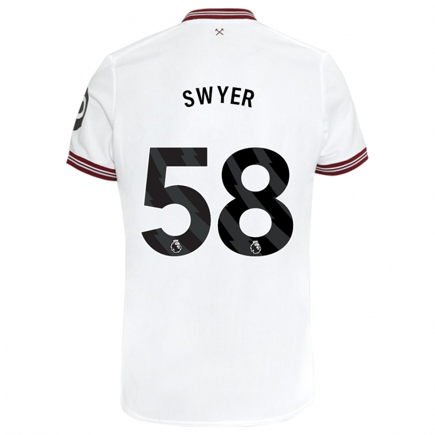 Niño Camiseta Kamarai Swyer #58 Blanco 2ª Equipación 2023/24 La Camisa Perú