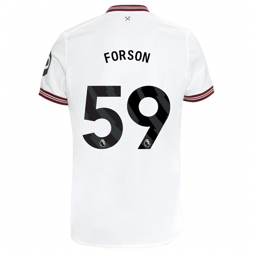 Niño Camiseta Keenan Forson #59 Blanco 2ª Equipación 2023/24 La Camisa Perú