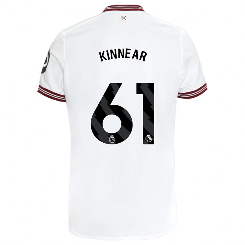 Niño Camiseta Brian Kinnear #61 Blanco 2ª Equipación 2023/24 La Camisa Perú