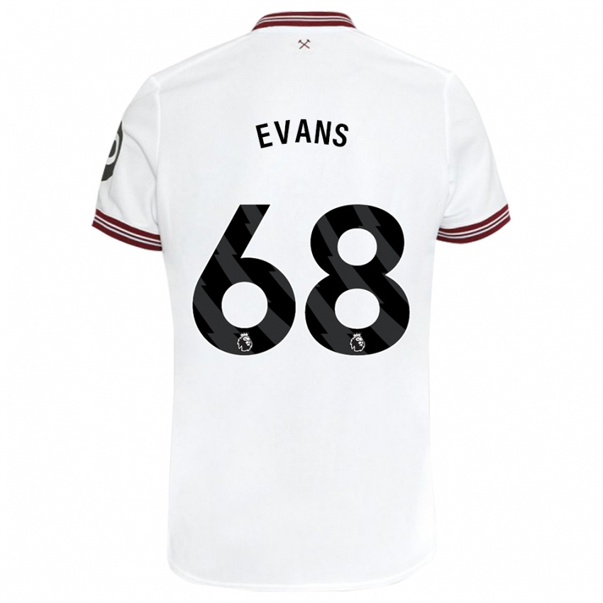 Niño Camiseta Isaac Evans #68 Blanco 2ª Equipación 2023/24 La Camisa Perú