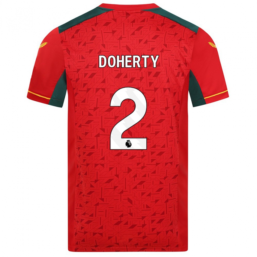 Niño Camiseta Matt Doherty #2 Rojo 2ª Equipación 2023/24 La Camisa Perú