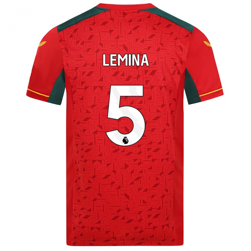 Niño Camiseta Mario Lemina #5 Rojo 2ª Equipación 2023/24 La Camisa Perú