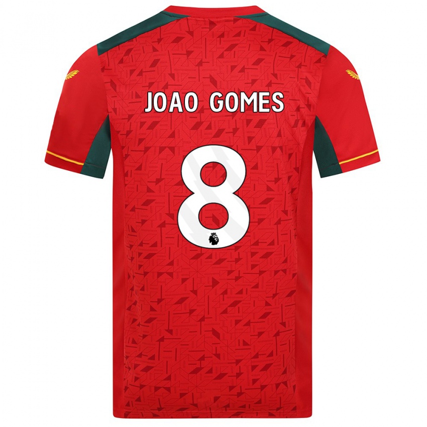 Niño Camiseta Joao Gomes #8 Rojo 2ª Equipación 2023/24 La Camisa Perú