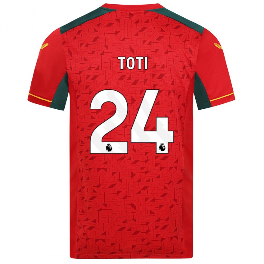 Niño Camiseta Toti #24 Rojo 2ª Equipación 2023/24 La Camisa Perú